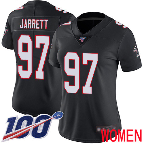 Atlanta Falcons Limited Black Women Grady Jarrett Alternate Jersey NFL Football #97 100th Season Vapor Untouchable->women nfl jersey->Women Jersey